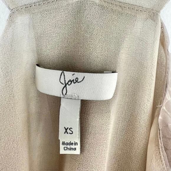 Joie Mirla Gold Metallic Shimmer Sleeveless Blouse XS Croc Print Holiday - Picture 4 of 8